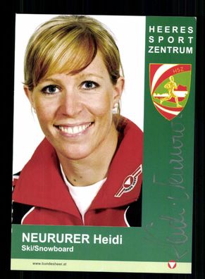 Heidi Neururer Autogrammkarte Snowboard Original Signiert + A 238512