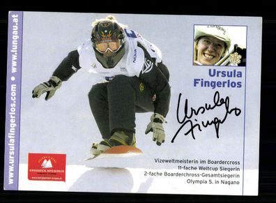 Ursula Fingerlos Autogrammkarte Snowboard Original Signiert + A 238538