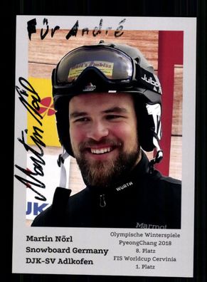 Martin Nörl Autogrammkarte Snowboard Original Signiert + A 238530