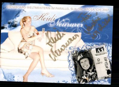 Heidi Neururer Autogrammkarte Snowboard Original Signiert + A 238536