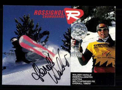 Harald Walder Autogrammkarte Snowboard Original Signiert + A 238562