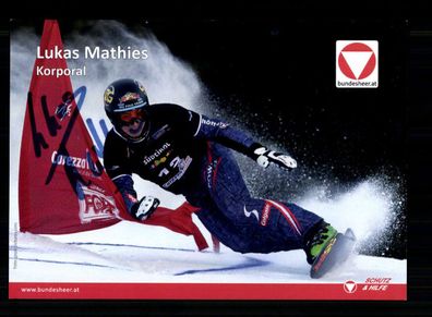 Lukas Mathies Autogrammkarte Snowboard Original Signiert + A 238568