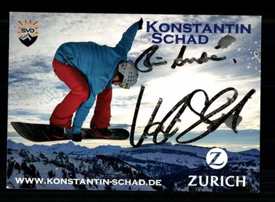 Konstantin Schad Autogrammkarte Snowboard Original Signiert + A 238569