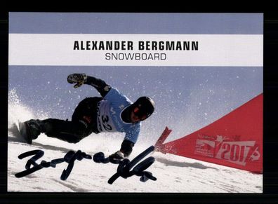 Alexander Bergmann Autogrammkarte Snowboard Original Signiert + A 238572