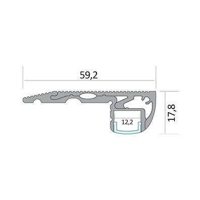 S01 LED Aluprofil Silber Treppenprofil