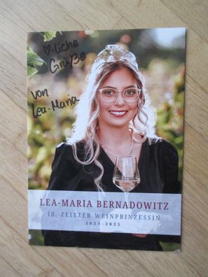 10. Zeitzer Weinprinzessin 2023-2025 Lea-Maria Bernadowitz - handsigniertes Autogramm