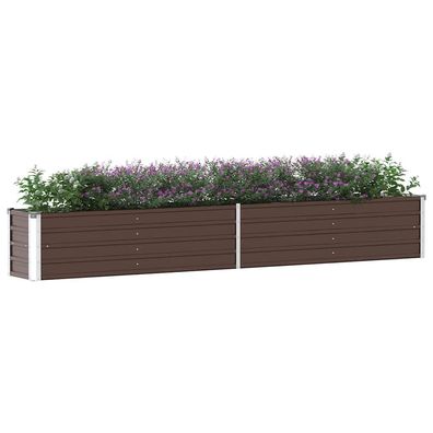 vidaXL Garten-Hochbeet Verzinkter Stahl 320×40×45 cm Braun