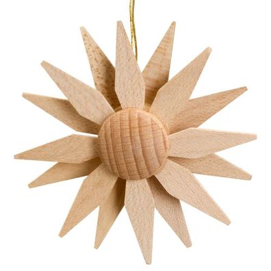 Christbaumschmuck Weihnachtsstern Kieferblätter doppelt Ø 7cm NEU Weihnachtsbaum