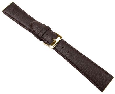 Cervo Uhrenarmband Hirschleder Dunkelbraun Handgenäht 20743G