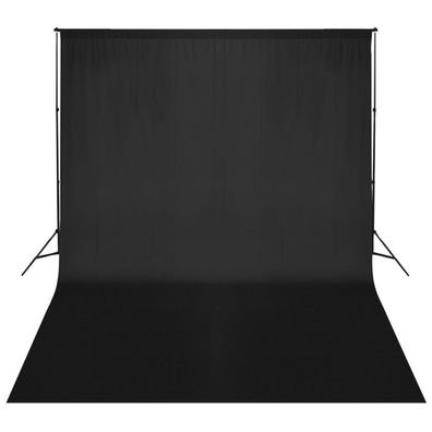 vidaXL Fotohintergrund-System 500 x 300 cm Schwarz