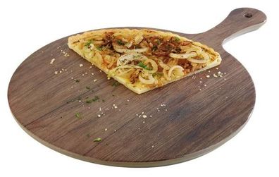 Pizzabrett Pizzateller Servierplatte Holzoptik Ø 30 cm spülmaschinengeeignet neu