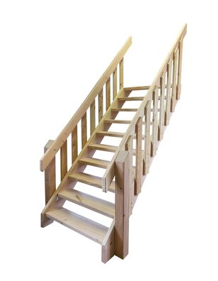 Anbau-Treppe Holztreppe L90 Lärche | Gartentreppe | Aussentreppe | Stelzenhaus