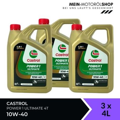 Castrol Power 1 Ultimate 4T 10W-40 3x4 Liter