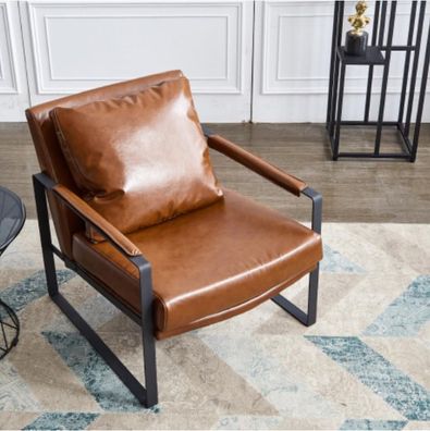 Designer Lehn Stuhl Polster Sofa Sitzer Fernseh Wohnzimmer Sessel Club Lounge
