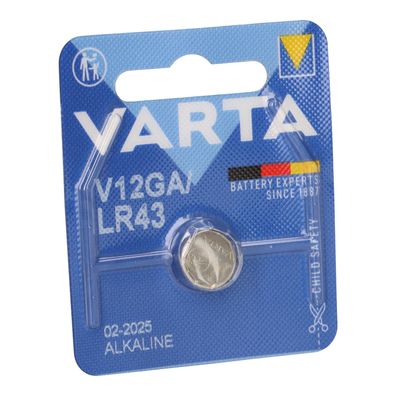 Varta Knopfzelle Electronics V 12 GA / LR 43 Alkaline 1,5 V 1er Blister