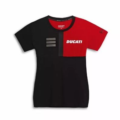 DUCATI Damen T-Shirt Explorer Top Shirt kurzarm Lady schwarz rot 98770958 NEU