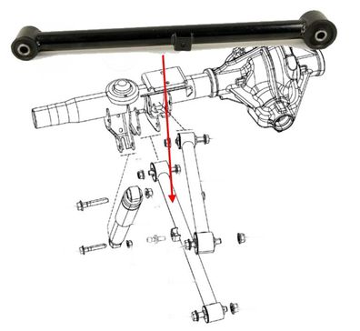 Längslenker hinten unten Dodge RAM 1500 Bj:09-12