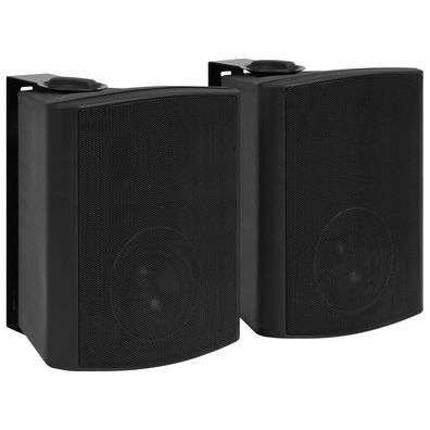 vidaXL Wandlautsprecher Stereo 2 Stk. Schwarz Indoor Outdoor 120 W