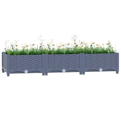 vidaXL Hochbeet 120x40x23 cm Polypropylen