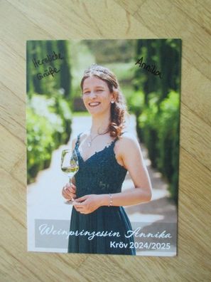 Kröv/ Mosel Weinprinzessin 2024/2025 Annika - handsigniertes Autogramm!!!