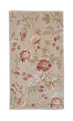 PIP Studio Handtuch Secret Garden Khaki 55x100 cm Blumenranke Blüten