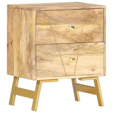 vidaXL Nachttisch 40 x 30 x 50 cm Mangoholz Massiv