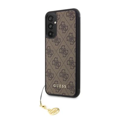 Guess 4G Charms Cover Hülle für Samsung Galaxy A34 5G - Braun