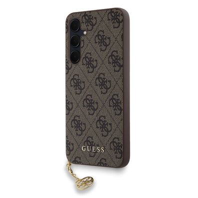 Guess 4G Charms Cover Hülle für Samsung Galaxy A35 5G - Braun