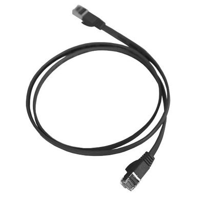 1m CAT7 Patchkabel Netzwerkkabel flach schwarz Internet Kabel Patch