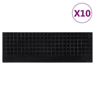 vidaXL Stufenmatten 10 Stk. 25x75 cm Gummi