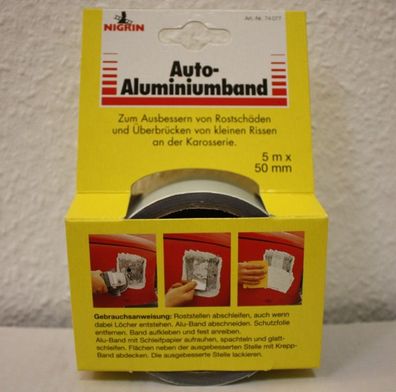 Nigrin AutoAluminiumband klebend 5m x 50 mm Spachtel PKW Oldtimer