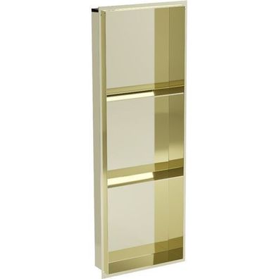 Mexen X-Wall-NR Einbauregal ohne Rahmen mit Ablage 90 x 30 cm, Gold - 1951903010S