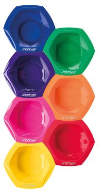 Comair Färbeschalenset Large Rainbow 350ml bunt,7 teilig Stecksystem Antirutsch