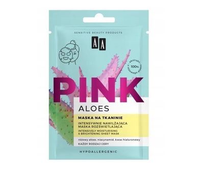 AA Aloes Pink, Hydratisierende Aufhellungsmaske, 18 ml