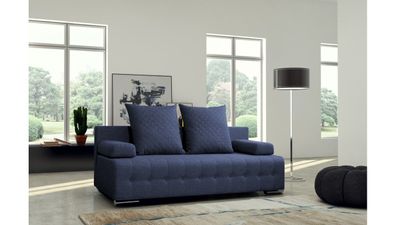 Sofa 3 Sitzer Schlafsofa Designer Sofa Mit Bettfunktion + Bettkasten Couch Neu