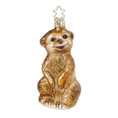 Erdmännchen 10 cm - Inge-Glas 10073S013 Tiere aus aller Welt - Christbaumschmuck Gla