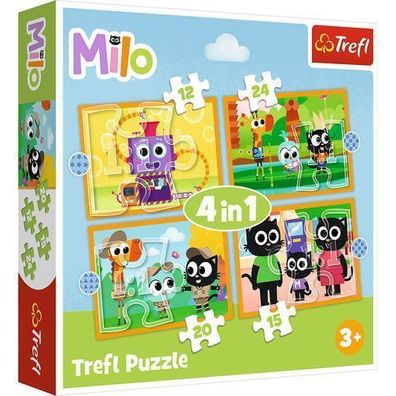 Puzzle 4in1 - Entdecke Milo & Freunde | Trefl