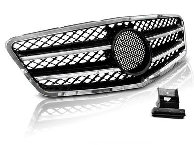 Kühlergrill Mercedes W212 09-13 AMG STYLE Schwarz CHROM