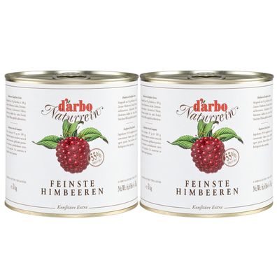 Food-United Himbeer-konfitüre EXTRA Naturrein 2x 3kg Dose von DARBO