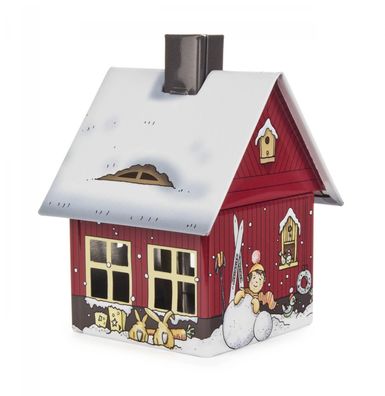 Räucherhaus Metall Wintermotiv"" HxBxT 8x10x7cm NEU Räucherhütte