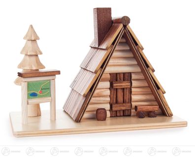 Räuchermann Räucherhaus Schutzhütte BxHxT 17 cmx12 cmx11 cm NEU Erzgebirge