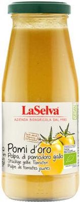 LaSelva 3x Pomi d'oro Polpa di pomodoro giallo - Stückige gelbe Tomaten 425g