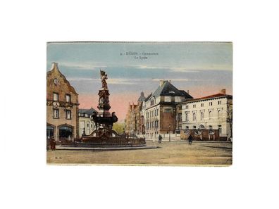 9. - Düren. - Gymnasium, La Lycée, Karte Jahr 1925, beschrieben