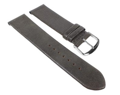 Uhrenarmband weiches Leder Grau Herzog Design I 22676S