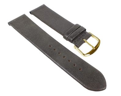 Uhrenarmband Leder weich Grau Herzog Design I 22677G