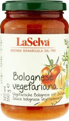 LaSelva vegetarische Bolognese mit Seitan - Tomatensauce mit Gemüse und Seitan 350g