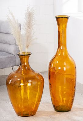 Gilde Bodenvase "Arturo" Glas gelb 39975