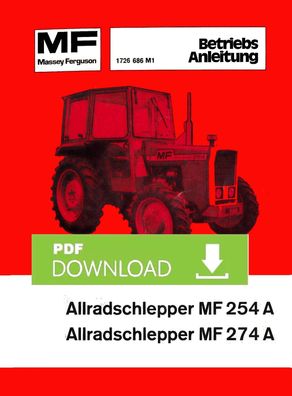 Betriebsanleitung Massey Ferguson MF 254 A & 274 A