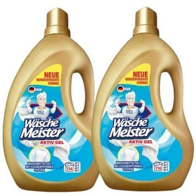 WäscheMeister Aktives Waschgel 2x4 l - Deutsche Qualität