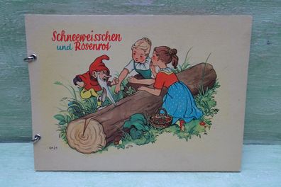 altes Pappbilderbuch Ringbuch 0121 Märchen Schneeweisschen und Rosenrot AH